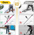 Universal Snow Shovel Handle, Back Saver Handle Attachment for Snow Shovel, Ergonomic Elasticity Handle Extension Universal Fit for Shovels Rakes, Weed Eater, String Trimmer, Gardening Tools