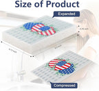 4Pcs USA Flag Heavy Duty Kitchen Dish Sponges | Large Odor Free Non-Scratch Scrub Pad | Household Cleaning Scrubber for Sink, Counters, Surfaces, Pots, Pans, Dishwashing (6" x 4" x 1"), Style 2
