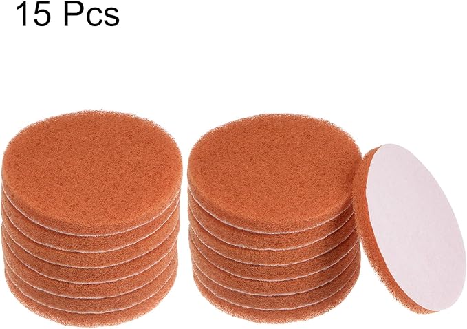 HARFINGTON 15pcs Drill Power Brush 4 Inch Tile Scrubber Scouring Pads 2000 Grit for Bathroom Kitchen Household Cleaning