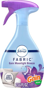 Febreze Fabric Spray, Air Freshener, Odor-Fighting Fabric Refresher, Couch and Linen Spray, Sneaker Balls Alternative, Multi-Use, Gain Moonlight Breeze Scent, 23.6 fl oz