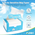 AIDEA XL Face Towels Disposable-100Ct (2 Box), Clean Facial Cloths, Facial Cleansing Wipes for Sensitive Skin, Face Towelettes for Makeup Removing, Nursing, Travel, Dry Wipes 9.84"×11.81"