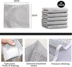 10 PCS Multipurpose Wire Dishwashing Rag for Wet and Dry,Non-Scratch Wire Dishcloth,Scrubbing Wire Dishwashing Rags,Time-Saver Kitchen Wipes Cleaning Cloths (Monolayer)