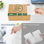 Laundry Detergent Sheets, 200 Count, Fragrance Free, Eco-Friendly, Plastic-Free, Hypoallergenic, Liquidless Washing Supplies for Dorm Travel Camping