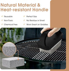 AWEASROY Heavy Duty Grill Cleaner, Grill Cleaning Bricks with Handle, Pumice Griddle Cleaning Stone Removing Stains for BBQ, Swimming Pool, Sink(4 Pack)
