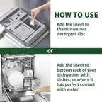 YUCO Dishwasher Detergent Sheets 100 Loads, Liquid-Free Dish Soap Cleaner Strips Eco-Friendly No Plastic Dishwasher Pods Detergent, Use in Dishwasher or Sink, Leaving Dishes Sparkling Clean (Lemon)