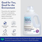 Clean People All Natural Liquid Fabric Softener - Plant-Based, Eco Friendly - Naturally Softens & Removes Static Cling - Vegan - Lavender Scented Laundry Softener - 50 fl oz - 70 loads