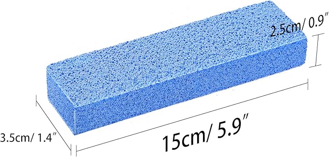 20 Pieces Pumice Stones for Cleaning - Pumice Scouring Pad, Stick Cleaner for Removing Toilet Bowl Ring, Bath, Household, Kitchen, Pool, 5.9 x 1.4 x 0.9 Inch(Blue)