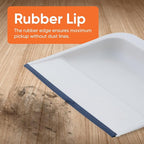 Superio Clip-On Dustpan with Rubber Lip - 10-inch Wide Durable Plastic Dust Pan with Comfort Grip Handle, White, 2-Pack