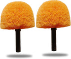 2 Pack Robust Cobweb Duster Head Brush – Superior Twist-On Web Cleaning Tool – Spider Web Remover Brush Compatible with Standard 3/4 Inch Threaded Poles for Outdoor & Indoor Use – Head Only (Orange)