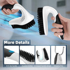 Scrub Brush Set, Heavy Duty Scrub Brushes Crevice Cleaning Brush with Stiff Bristles, 3 Different Brushes Included for Household Use, Grout, Tile, Bathroom, Kitchen, Bathtub, Floor