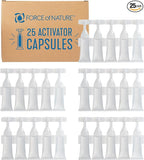 Force of Nature Activator Capsules - Concentrate Refill for Eco-Friendly, All-Purpose Disinfectant Cleaning Spray - Kitchen, Bathroom, Toilet, Glass - Cleaning Supplies, 25 count x 12 Fl oz