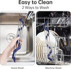 Tomorotec Triangle Roll-Up Dish Drying Rack for Sink Corner Small Foldable Stainless Steel Over The Sink Multipurpose Kitchen Drainer Caddy Organizer Storage Shelf Holder (Deep Blue)