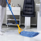 Matthew Cleaning 16oz 6Pack Cotton Floor Mop,Cotton Looped-Open String Heavy Duty String Mop Refills, Universal Headband Blend,Mop Head Replacement for Home, Industrial and Commercial Use(Blue)