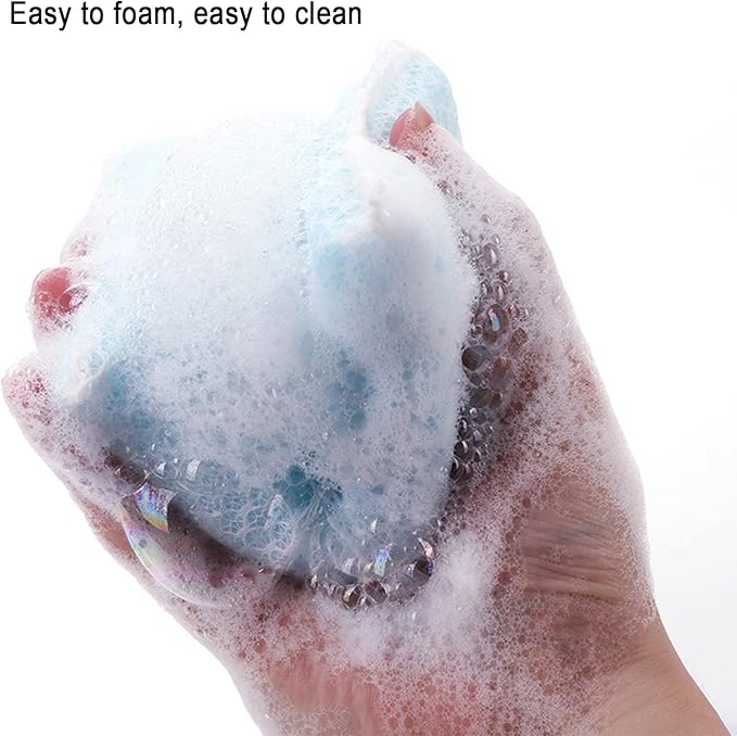 KRIZJUES Sponge Individually Wrapped, Kitchen Dishwashing Sponge, Mesh Net Scouring Pad, Odor-Free Sponge Wipes Suitable for Pieces