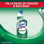 Lysol Toilet Bowl Cleaner Gel, For Cleaning and Disinfecting, Stain Removal, Contains Bleach, 24oz (Pack of 2)