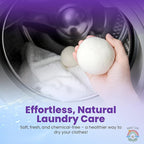 Heaven's Scent Wool Dryer Balls w/Essential Oils Bundle - Reusable, Organic, Handmade & Hypoallergenic XL Size | Eco-Friendly, Natural Fabric Softener | Ocean & Lavender Oil, White