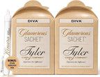 Tyler Diva Glamorous Sachet, Reusable Dryer Sheets, Luxury Home Fragrance Collection, 8 Count with Olivi Stain Remover Pen, 2 Pack Bundle
