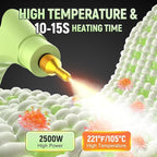 2500W Car Steam Cleaner for Home & Car, 10s Fast Heat Steamer for Cleaning, 6-Level Steam Control, Handheld Steam Cleaner with 37.19OZ Large Tank for Furniture, Grout, Tile & Floor(Green)