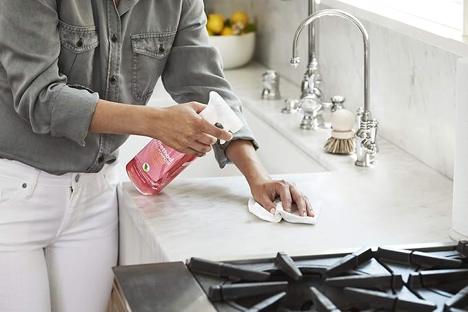 Method All-Purpose Cleaner, Pink Grapefruit, Perfect for Most Counters, Tiles, Stone, and More, 28 oz spray bottle