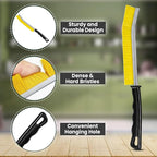 Crevice Cleaning Brush Set – 6Pcs Hard Bristle Cleaning Tools for Grout, Tile Floors, Gaps & Narrow Spaces – Small Grout Scrub Brush for Cleaning Bathroom, Shower, Window Tracks, Kitchen
