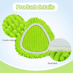Mop Replace Heads for Ocedar Mop Heads Replacements Easywring 1-Tank System,Spin Mop Replacement Head for Floor Clean,2 Pack Chenille Mop Refills,Washable and Reusable Mop Head Replacement,Green