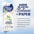Cleancult Ultra Concentrated Liquid Laundry Detergent, 64 loads (32 oz), Long Lasting Scent, 90% Less Plastic, No Harsh Chemicals, Neroli Vetiver, Defeats Stains & Odors, HE/Standard Compatible