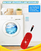 KEEPOW 4 Pack Microfiber Heavy Duty Reusable Duster Refills Compatible with OXO Duster, Microfiber Dusters for Cleaning Compatible with OXO Microfiber Duster for Ceiling(Handle is Not Included)