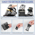 Mattress Vacuum Cleaner, Bed Vacuum Cleaner with UV & Ultrasonic, 16Kpa Suction Handheld Bed Vacuums with High Heating Tech, Effectively Clean Up Bed, Pillows, Sofas, Carpets, 550W