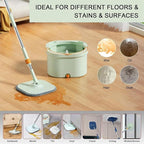 True & Tidy® 8-Pack 9 inch Extra Thick Microfiber Pad Refill for SPIN-800 TrueClean Mop & Bucket Square, Compatible with M16 and Most Square Spin Mop and Bucket, Machine Washable up to 100x