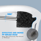 Toilet Brush and Holder, 2 Pack Toilet Brush with 304 Stainless Steel Long Handle, Toilet Bowl Brush for Bathroom Toilet-Ergonomic, Elegant,Durable (Grey)