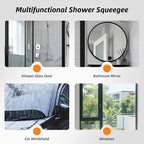 3 Pack Heavy-Duty Scrub Brush Set, Grout Brush, Shower Squeegee, Shower Cleaner Brush with Non-Slip Grip, Stiff Bristles Scrub Brushes for Cleaning Bathroom, Shower, Tile, Grout, Tub, Floor, Sink
