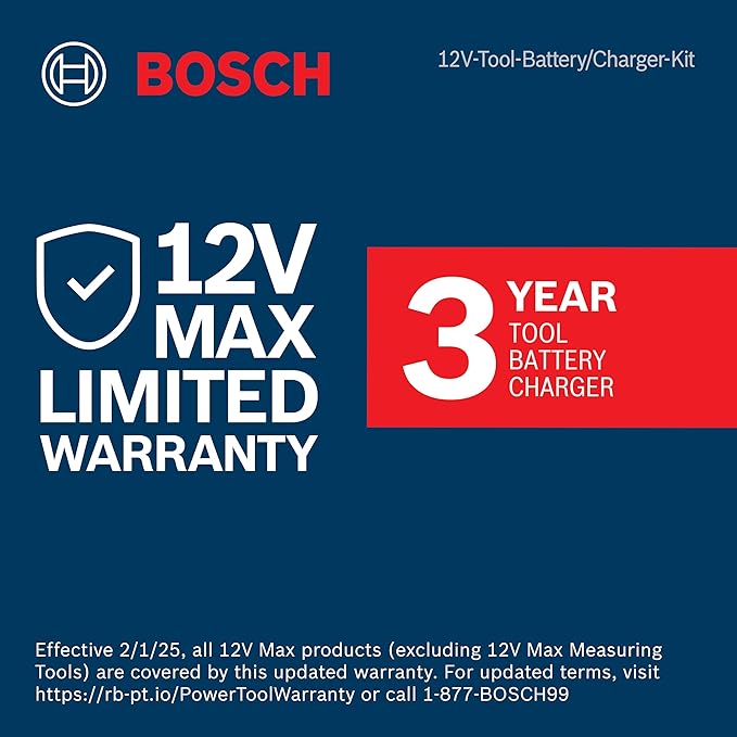 BOSCH GXL12V-310B22 12V Max 3 Tool Power Tool Combo Kit - Compact Cordless Drill Driver, Pocket Reciprocating Saw, and LED Worklight Set (Includes: 2 Batteries, Charger & Bag)