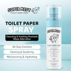 Toilet Paper Spray (2.7 fl oz/300+ Uses) – Upgrade Toilet Paper into a Gentle, Cleansing Wipe | Soothing Formula with Witch Hazel, Aloe Vera & Refreshing Peppermint Oil | Travel Friendly