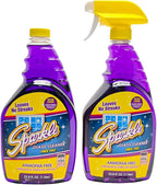 Sparkle Glass Cleaner 1 Spray Bottle 33.8 And 1 Refill 33.8, Ammonia-Free Original Formula Heavy Duty Glass Cleaner, Leaves No Streaks (67.6 Fl Oz,Pack of 3)