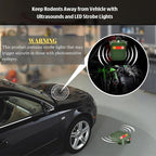 Battery Powered Rodent Repeller Ultrasonic Mouse Repellent for Car Engine Indoor Mice Rat Deterrent Squirrel Repeller for Attic Garage Home Vehicle Protection, 2 Pack