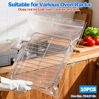 Palksky Oven Rack Cleaning Bags, 27.5''*19.6'' Heavy Duty No Scrub Oven Rack Cleaning Bags, Reusable Leak-Resistant PE Bags for Deep Soaking Grill Grates, BBQ Racks, No Cleaner Included, 10 Pack