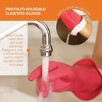 Casabella 46060 Premium Waterblock Gloves, Large, 1-Pair, Pink
