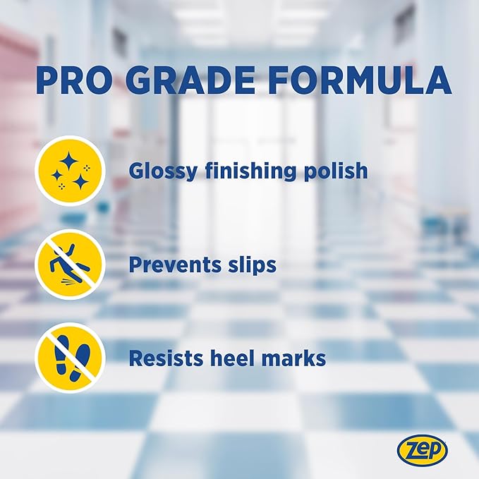 Zep Zuwlff5g Wet Look Floor Finish, 5-Gals. Floor Cleaner, Stripper & Polish