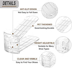 Shoe Slots Organizer for Closet 12Pack Adjustable Shoe Stacker Organizer Storage Shoe Rack Space Saver Storage Shoe Holder Organization (Transparent)