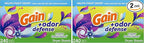 Gain + Odor Defense Dryer Sheets, Super Fresh Blast Scent Fabric Softener Sheets, 240 ct (Pack of 2)