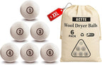 Wool Dryer Balls Laundry, XXL(3.1") 6 Pack, Premium Fabric Softener Ball, Reusable, Anti Static, Chemical Free Natural Wool Balls for Dryer, Laundry Dryer Balls – 100% New Zealand Wool