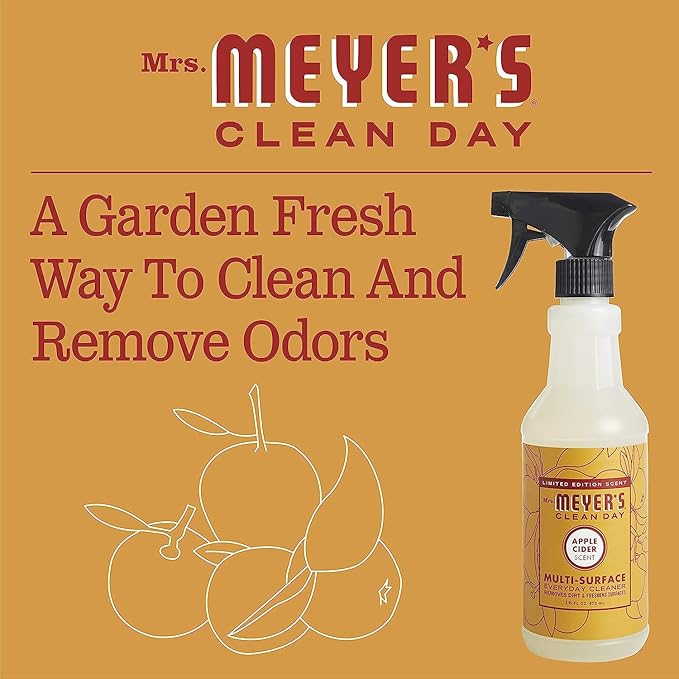 Mrs. MEYER'S CLEAN DAY Acorn Spice + Apple Cider Variety, 1 Multi-Surface Cleaner, 16 OZ, 1 Multi-Surface Cleaner, 16 OZ, 1 CT Acorn Spice + Apple Cider