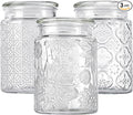 Adodeen 24oz Wide Mouth Mason Jars, 3-Pack Glass Jars With Lids, Pickle Canning Jars For Candy, Sugar, Coffee, Tea, Spice, Cookie, Dishwasher Safe
