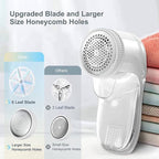 Fabric Shaver Lint Shaver, Lint Remover for Clothes, Electric Lint Remover Rechargeable Sweater Defuzzer Pill Remover with 3 Replaceable Blades, Suitable for Clothes, Jumpers, Furniture, Wool