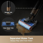 DREAME H12 Pro FlexReach Wet Dry Vacuum Cleaner, 0 Tangle Cordless Vacuum Mop All-in-One for Hard Floors, 180° Lie-Flat Floor Cleaner Machine with 194°F Hot Self-Cleaning, 50Mins Runtime