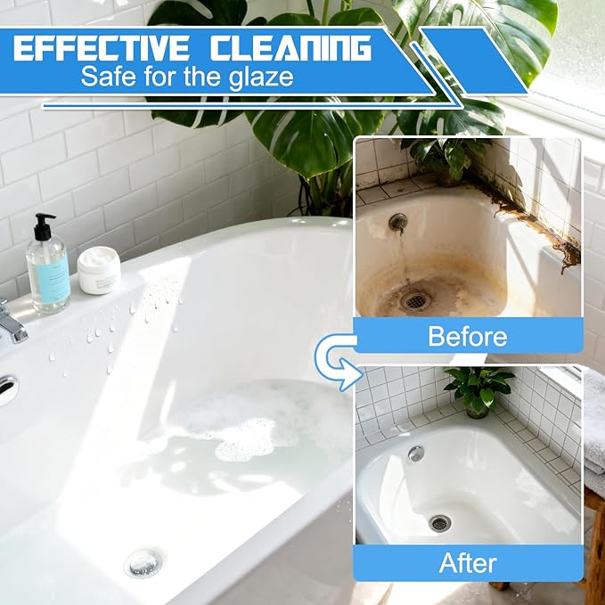 ZenyCblu Bathroom Descaler Foam Cleaner, 2025 New Bathroom Descaler, Bathtub Cleaner,Stubborn Stains Cleaner,All Purpose Bathroom Cleaner Foam Spray for Home Kitchen(2pcs)