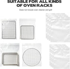 8 Pack Oven Rack Cleaning Bags, Thickened No Scrub Oven Rack Cleaning Bags Simple to Use Heavy Duty Reusable Leak-Resistant Bags for Deep Soaking Removable Metal Rack, Grill Grates, BBQ Racks