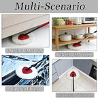 4Pcs Mop Heads Replacement,Spin Mop Replacement Head Compatible with Cedar Easywring 1-Tank System,Including 2 Spin mop Replacement Heads,1 Brush Head and 1 Base (Machine Washable & Easy to Replace)