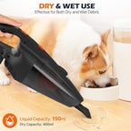 Pet Hair Vacuum, Handheld Vacuum Cordless Rechargeable with LED, 10000Pa Suction, 20V Lightweight Portable Hand Vacuum with Multi-Nozzles & Washable HEPA Filter for Pet Hair, Car and Home