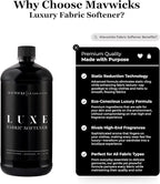 Mavwicks Fragrances - Luxury Scented Liquid Fabric Softener (Luxe) 32 Oz – Crafted with Clean Ingredients – Reduces Static, and Softens Clothes – Safe for All Fabrics and Skin